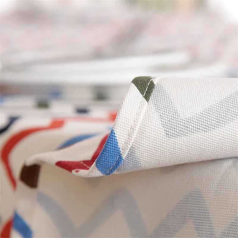 Скатерть в разноцветную полоску национальном стиле качественная мягкая льняная