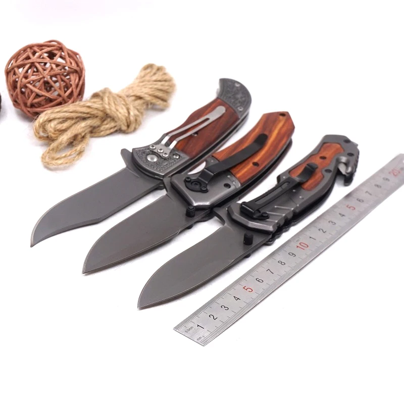 Tactical Knife Folding multi-function Survival Hunting Camping Tool Wooden Handle Outdoor Pocket Knives EDC Multi Tools | Инструменты