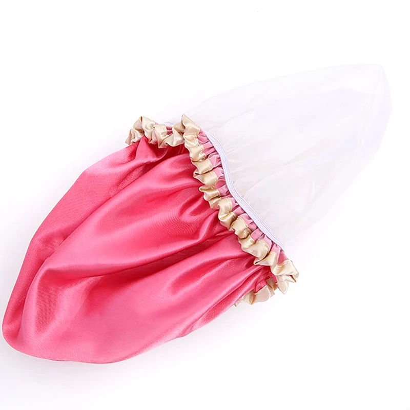 

Double Layer PEVA Waterproof Household Thickened Women's Oil-Proof Shampoo Cap Shower Cap