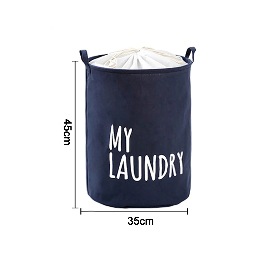 

Waterproof Foldable Drawstring Bucket Multifunctional Large Capacity Laundry Basket Toy Clothing Laundry Organizer with Handle