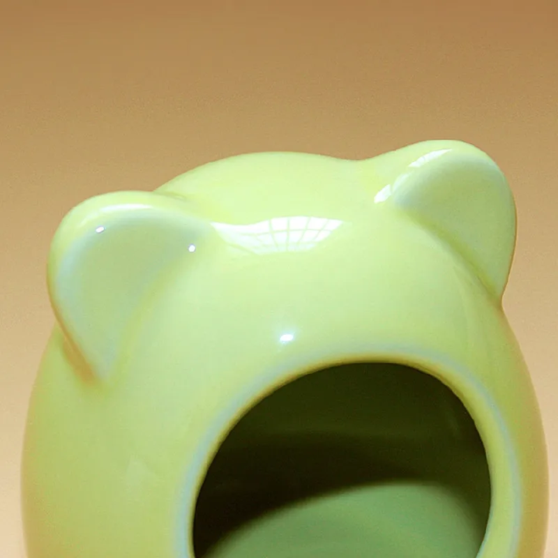 

Подходит для посадки цветов, керамическое гнездо для маленького хомяка, прохладная комната, иглу с кошачьей головой, милая комната для рассеивания тепла