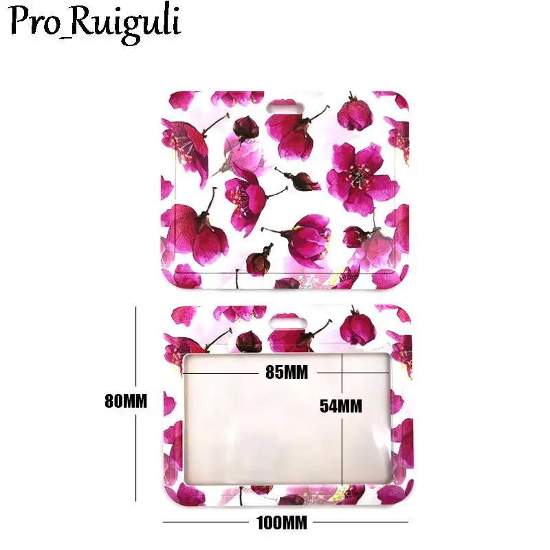 Красный шнурок с цветами для аниме держатель бейджа шнурки идентификационных