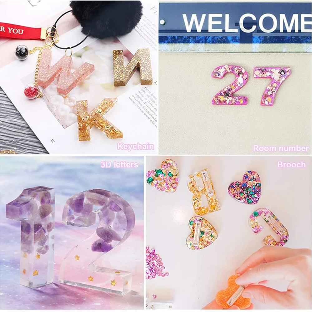 Алфавит из смолы силиконовый набор форм обратной литья с изображением букв и