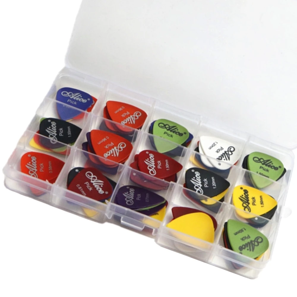 24304050 stücke gitarre picks 1 box fall alice akustische elektrische bass plektrum vermittler musical instrument dicke mix 058 15 free glob