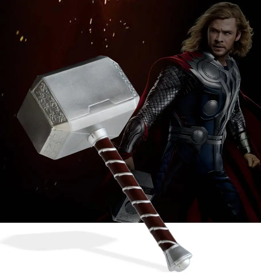 

1:1 44cm Cosplay 's Hammer Thunder Hammer Figure Weapons Model Movie Role Playing Safety PU Material Toy Kid Gift