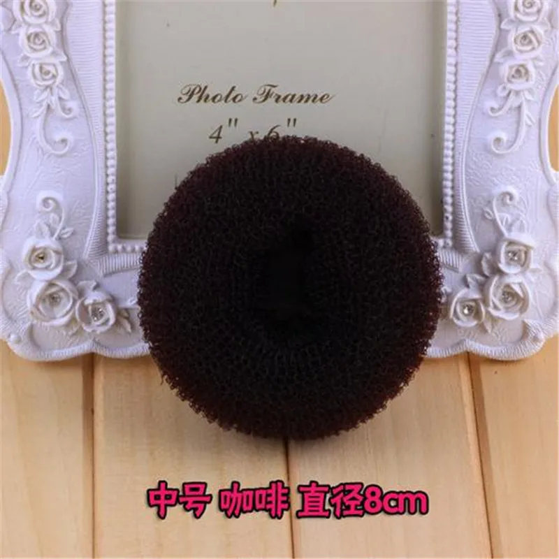 Coffee7-8cm 1 шт. модный элегантный женский Корректировщик фигуры пончик Кольцо для волос булочка модный инструмент для укладки волос аксессуары инструмент для волос - Цвет: Coffee7-8cm