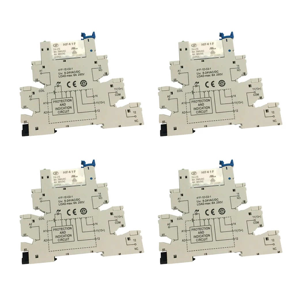 4 шт. 5 PIN релейная розетка 6 24V AC/DC 6A использование с HF41F PCB релейный модуль для