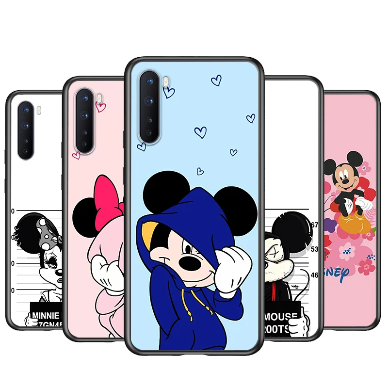 soft tpu mickey mouse love silicone cover for oneplus nord ce 2 n100 n10 9 9r 8t 8 7t 7 6t 6 5t pro black phone case free global shipping
