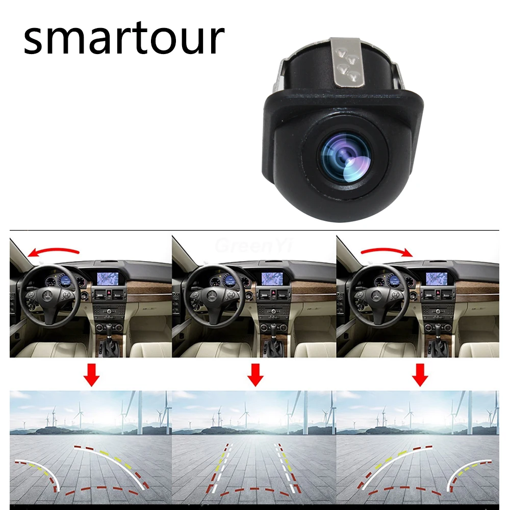 Smartour авто реверсивная парковочная камера интеллектуальная динамическая траектория треков камера заднего вида HD CCD помощь обратного резервного копирования
