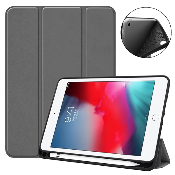 Чехол для планшета для ipad mini 5 Чехол-держатель для ручки для ipad mini 5-го поколения Мягкий чехол из ТПУ для Apple ipad mini 5 ipad mini 4 - Цвет: IPADMINI5 KSTBC GY