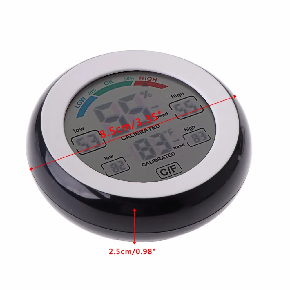 

Digital Indoor Thermometer Hygrometer Touchscreen Temperature Gauge Humidity Monitor Tester Tools
