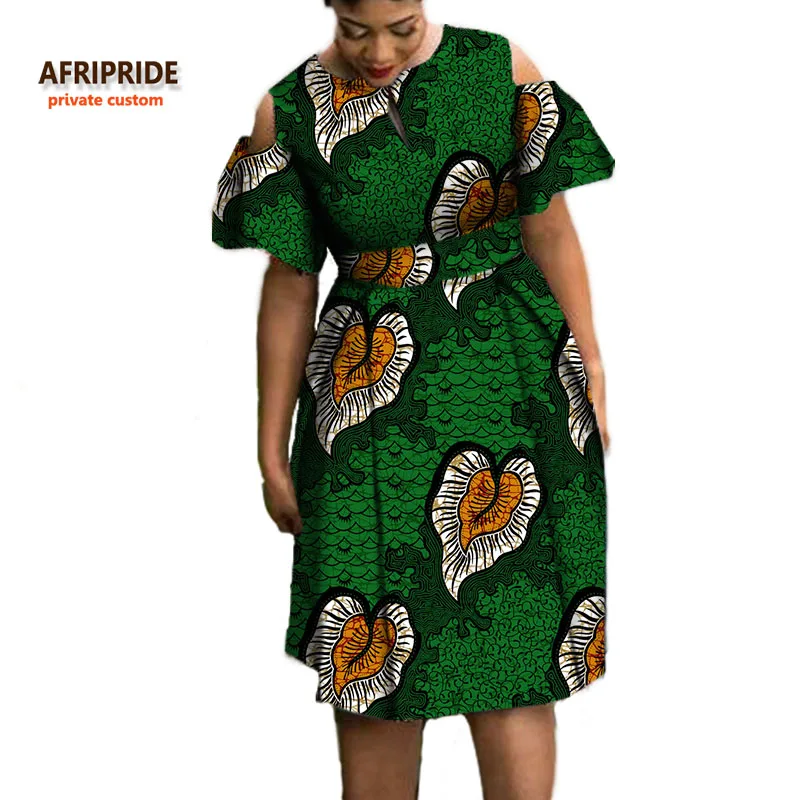 Осенние женские платья AFRIPRIDE, индивидуальное повседневное Хлопковое платье с короткими рукавами и круглым вырезом, длиной до колена, большие размеры, A722545 - Цвет: 528J
