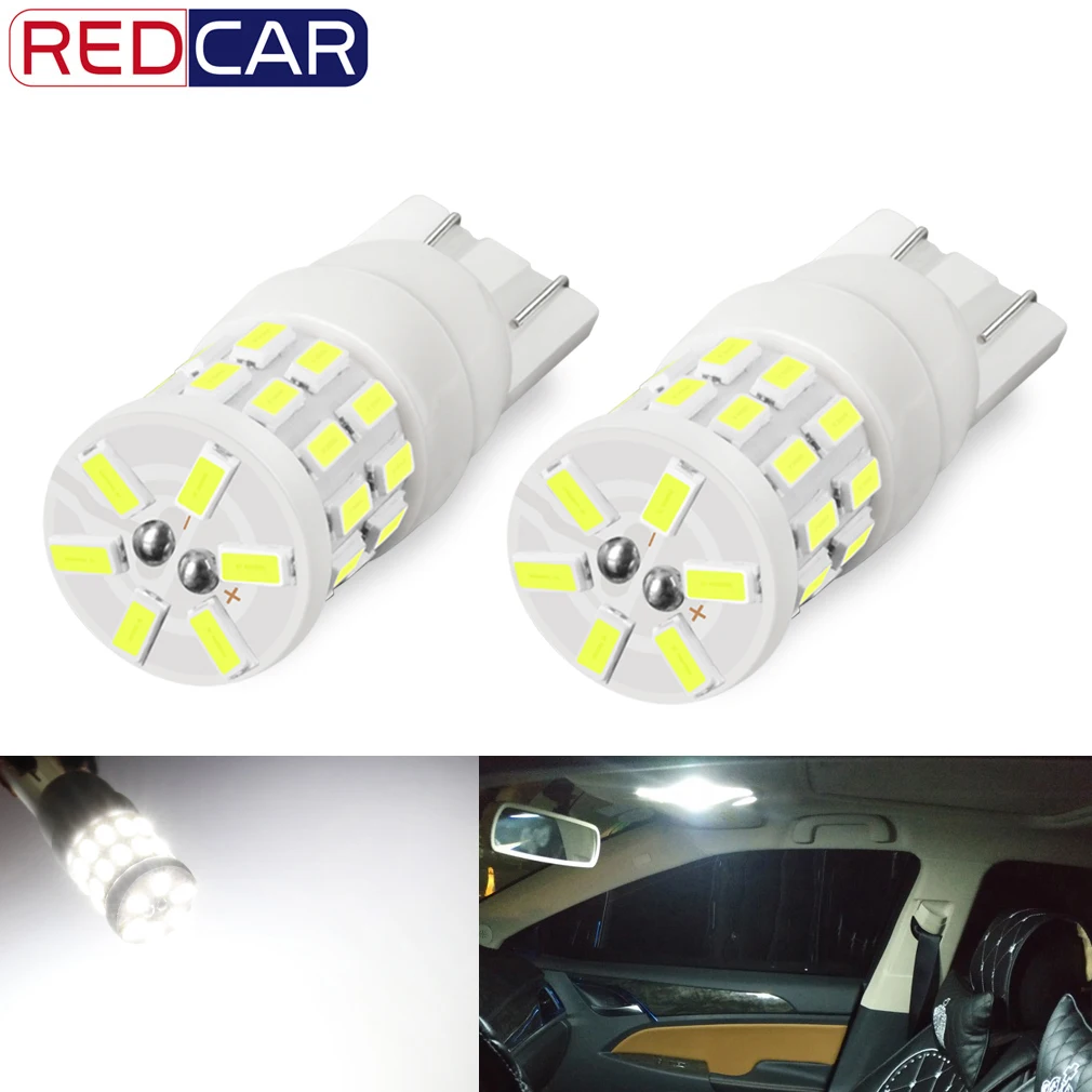 2 шт. светодиодные лампы T10 W5W WY5W 501 2825 194 168 керамические 3014 30SMD автомобильные супер