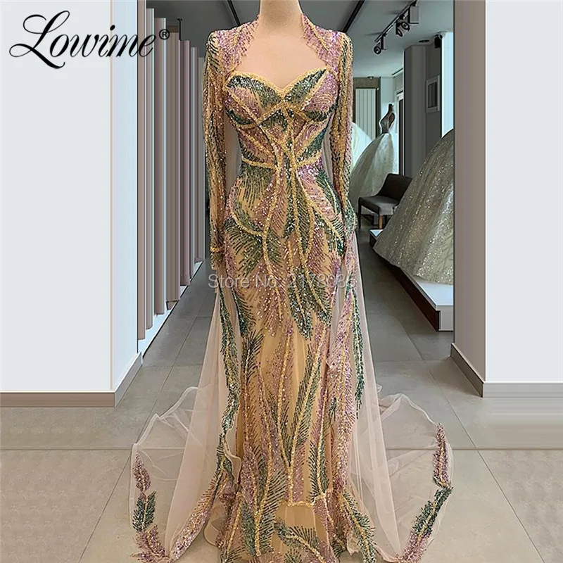 Glitter Dubai Arabic Formal Dress Muslim Women Plus Size Dresses Evening Gown 2020 Couture Mermaid With Jacket Girls Party | Свадьбы и