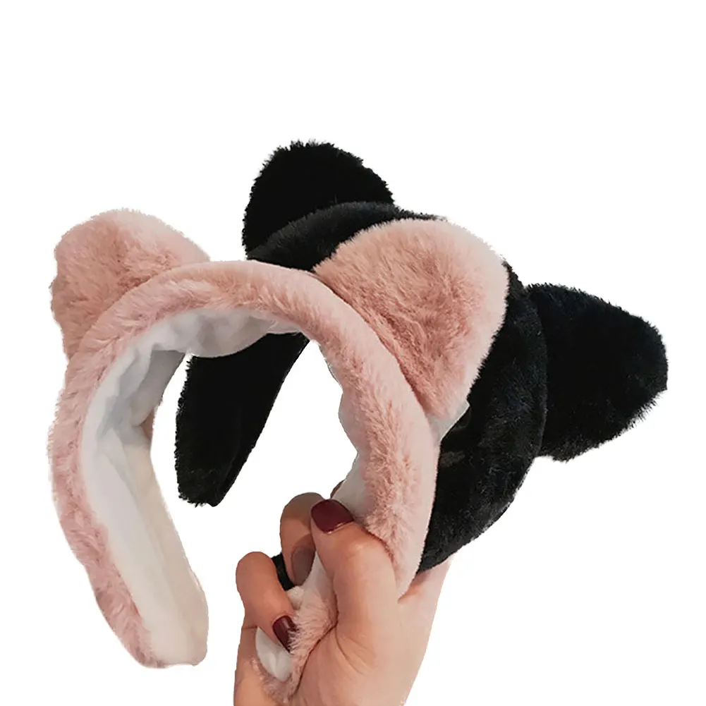 Женский пушистый ободок для волос милый повязка на голову с кошачьими ушами