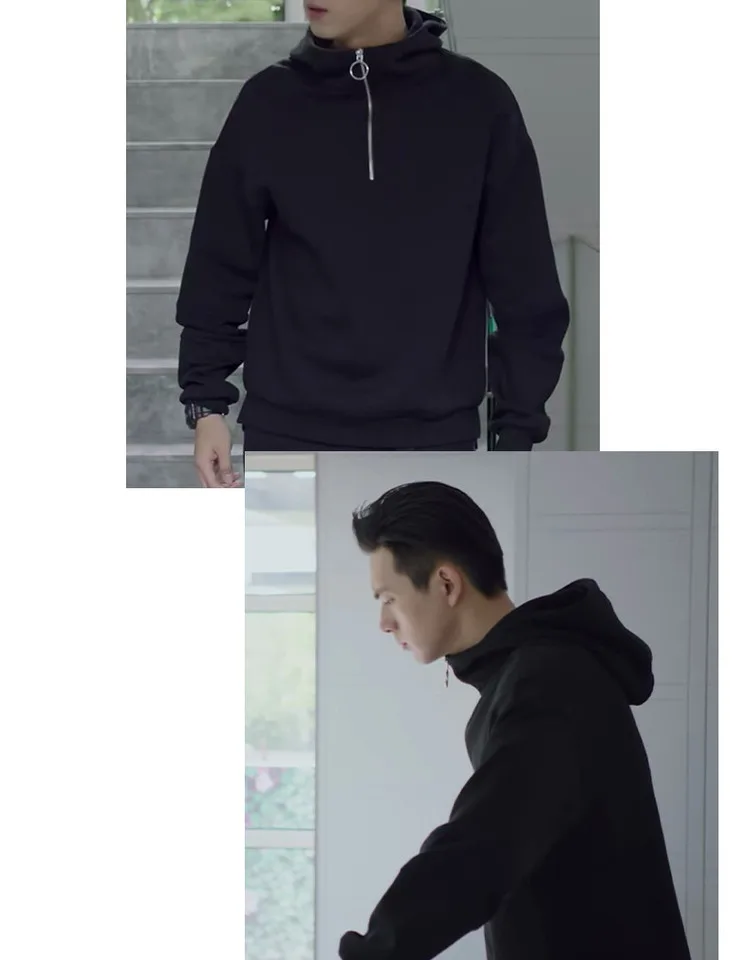 Go Go Squid! Li Xian Wang Yibo Nam Joo Hyuk Style Solid Hoodies Sweatshirts Women Men Couple Zipper Hooded Tops Thick Pullovers