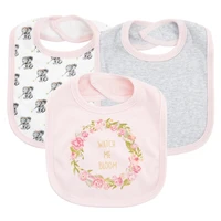 kavkas newborn baby bibs 3pcslot cotton printing towel bandana scarf infants apron for baby feeding accessories