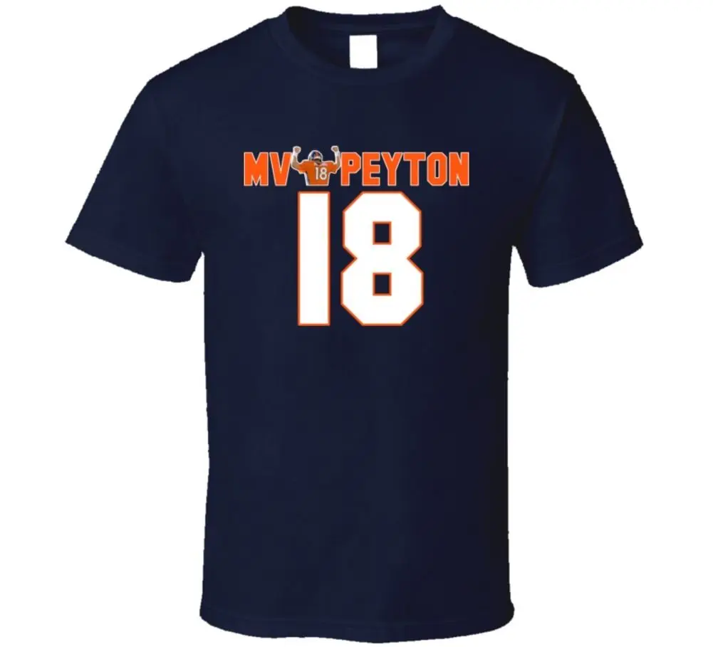 Футболка Peyton Manning MVPeyton топ с короткими рукавами модная летняя футболка| |