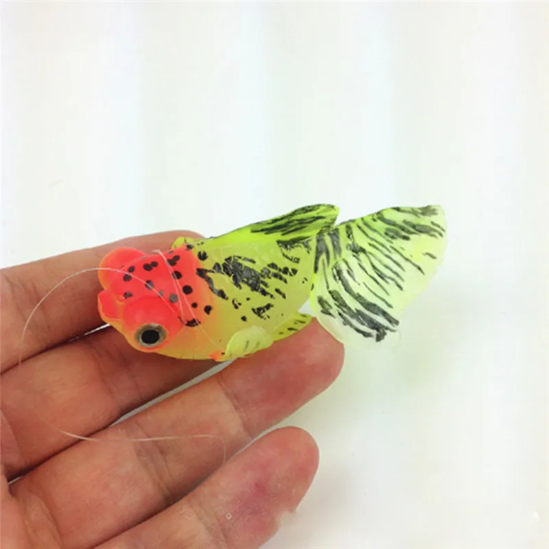 Hot Sale Large Size Decor Cute Goldfish Aquarium Decoration Artificial Glowing Effect Glow in the dark Fish Tank Ornament | Дом и сад