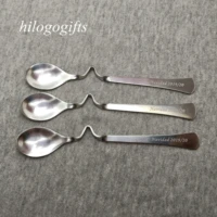 hot 100pcs party favors unicorn wedding table spoon souvenirs personalized free logo engraved stainless steel spoons