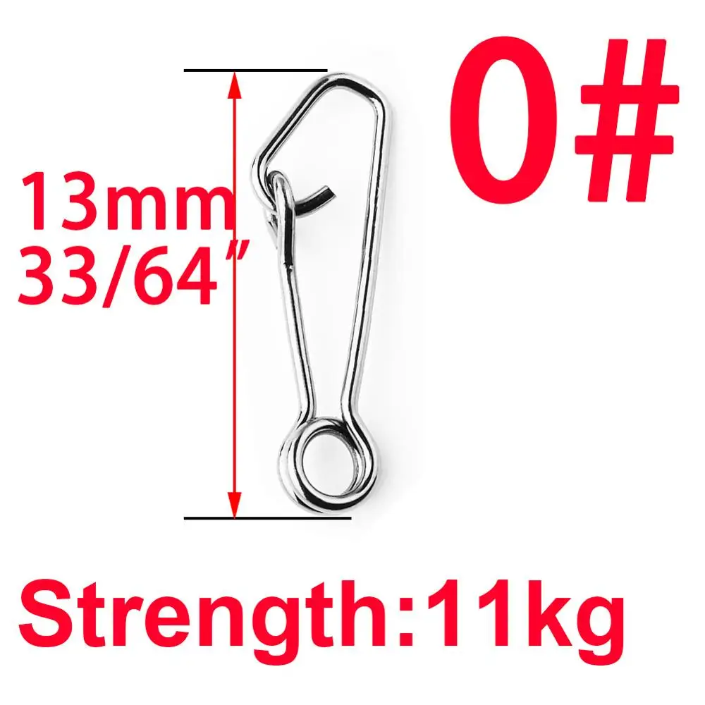 Size0 100pcs 100 шт. рыболовный баррель из нержавеющей стали, вертлюги, защелки, леска, соединитель, морской океан, инструменты для прокатки карпа, рыболовные снасти, коробка, замок с крюком - Цвет: Size0 100pcs