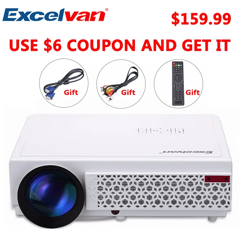 Excelvan светодиодный 96+ 3000 люмен светодиодный Full HD светодиодный домашний кинотеатр тв проектор 3D lcd мультимедийный Видео игровой проектор PK GP90