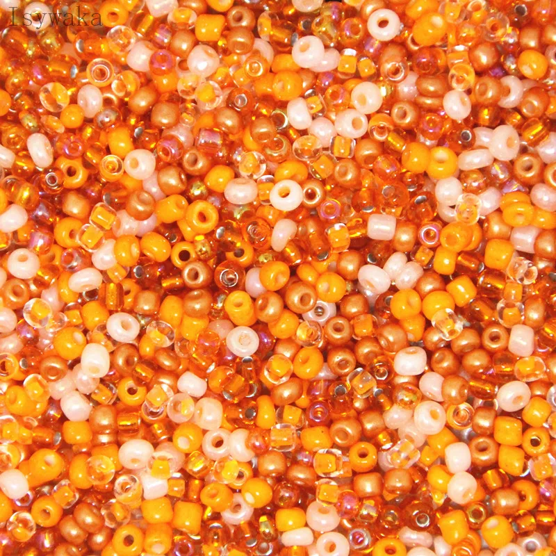 

3mm 300pcs Orange Multicolor Czech Glass Seed Spacer Beads Austria Crystal Round Beads For Kids Jewelry DIY Making Accessorie