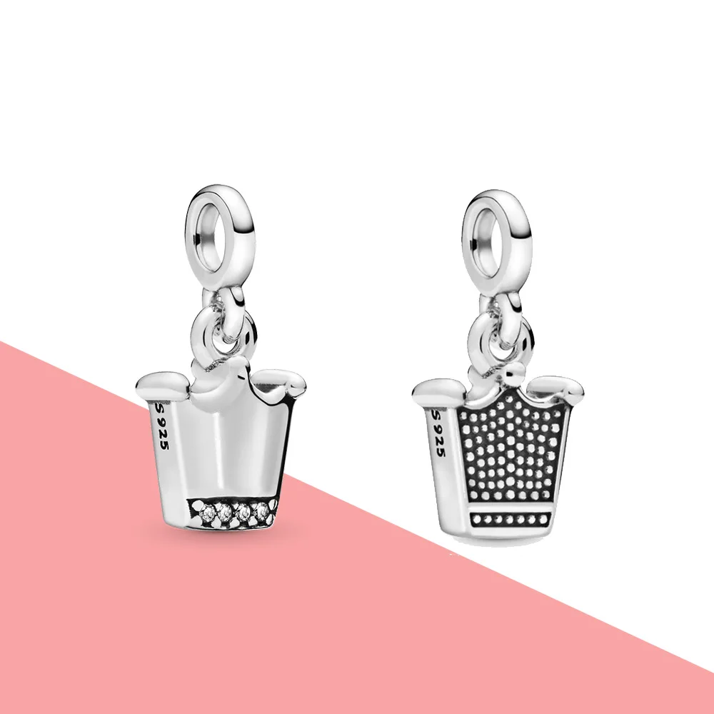 

925 Sterling Silver charm Shiny Zircon Crown ME Charm Fit Original Pandora Pendants me bracelet women for jewelry