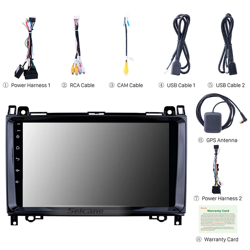 Seicane 2Din 9 дюймов Android 10 0 автомобильный стереоплеер GPS для Mercedes Benz B W245 B150 B160 B170 B180 B200