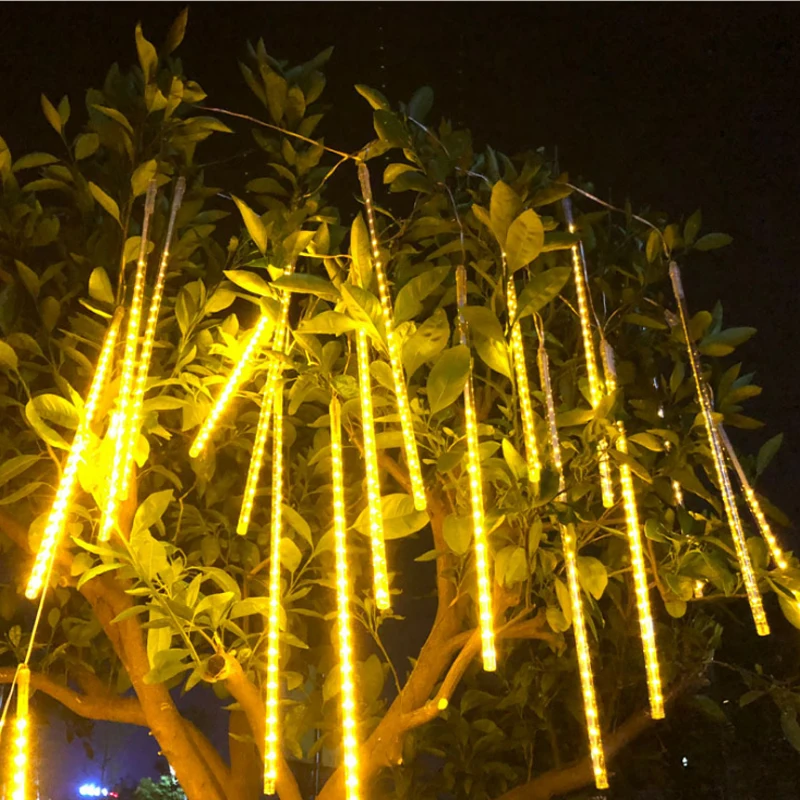 

30cm 50cm Festoon Meteor Shower Rain 8 Tubes LED String Lights Waterproof For home Garden Christmas Wedding Party Decoration