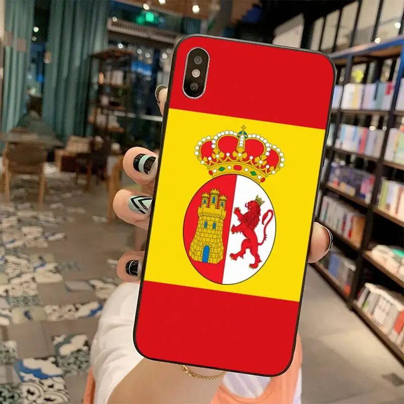 Spain national flag Coque Shell Phone Case for iPhone 11 pro XS MAX 8 7 6 6S Plus X 5S SE 2020 XR case images - 6