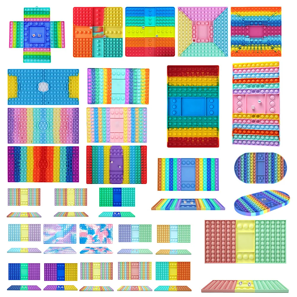 

Push Bubble Fidget Toys Large Checkerboard Stress Relief Puzzle Toy Family Table Board Games