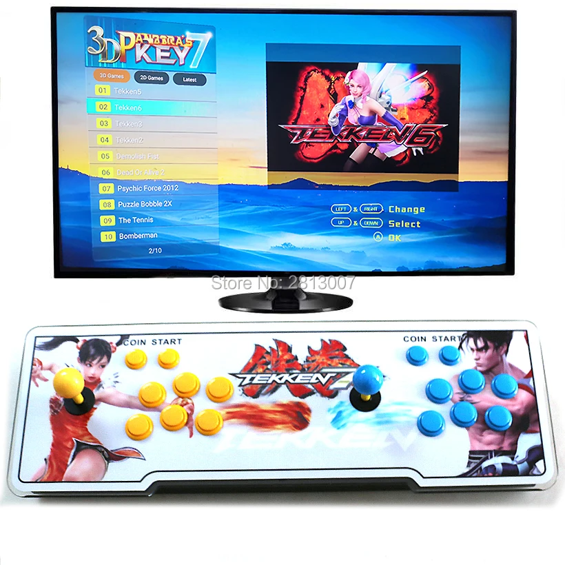 3D Pandora key 7 2650 в 1 аркадная игровая консоль 1920x1080 Full HD 2 игрока аркадная машина Поддержка TF карты, чтобы добавить больше игр