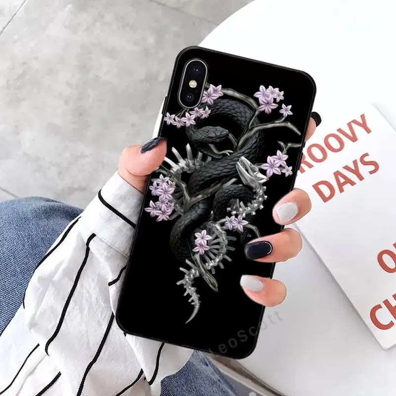 

Hand Snake Flower Snake Phone Cases for iPhone 11 12 mini pro XS MAX 8 7 6 6S Plus X 5S SE 2020 XR