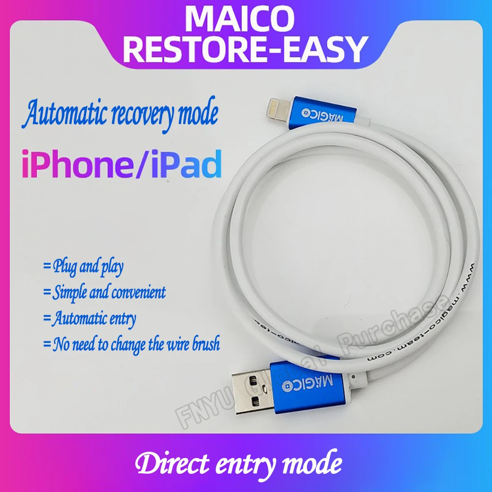 Восстановление MAGICO легкая кабельная линия для IPHONE и iPad Режим восстановления DFU