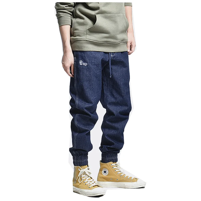 Autumn blue jeans street retro washed casual pants men's leggings overalls tide