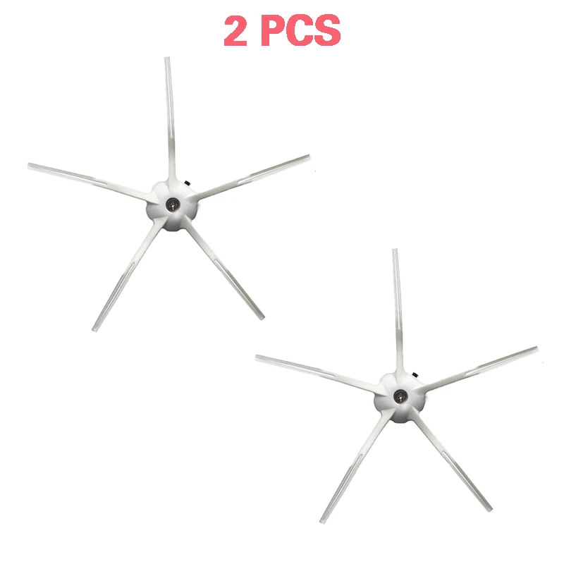 Комплект из 2 предметов. Белые боковые щетки с 5 ручками для робота Xiaomi MI Roborock S50 S51