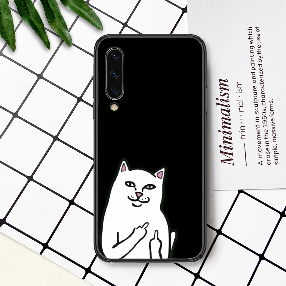 

Fashion Brand R-RIPNDIPS Cat Phone Case For Samsung Galaxy A 3 5 7 8 10 20 20E 21S 30 30S 40 50 51 70 71 black Shell Pretty