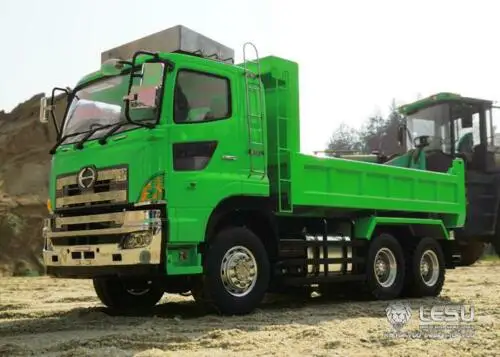 LESU RC 6*6 гидравлическая подъемная 1/14 масштаб самосвал коробка передач DIY Tmy модель с краской Радио контроллер