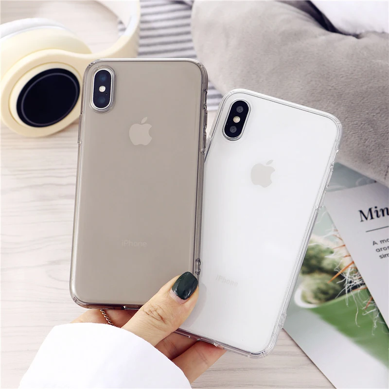 Новый утолщенный ТПУ Корпус для iPhone XR X XS Max чехол iphone 7 8 /7plus/8plus /SE 2020 Мягкий