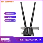COMFAST 3000 Мбитс WiFi6E 2,4G  5G  6 ГГц трехдиапазонная PCI-E сетевая карта Bluetooth 5,2 адаптер Поддержка  WPA3 для настольного компьютера Win1011
