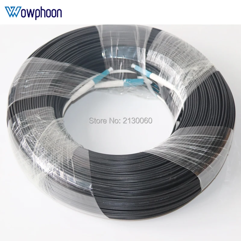 

100M Outdoor LC UPC 2 Cores FTTH Drop Patch Cable SM G657A Fiber optic patch cord FTTH fiber optic jumper Cable