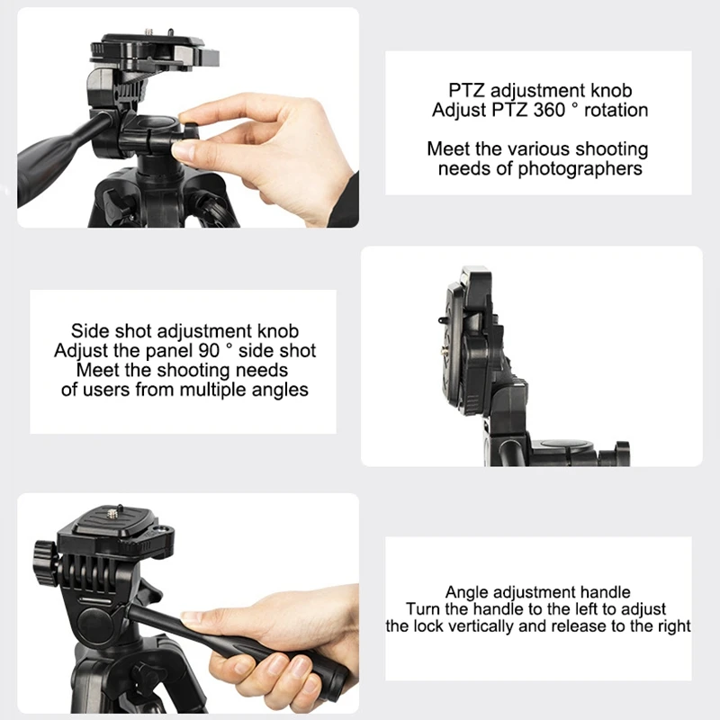 Camera Tripod 55 Inch/140Cm Lightweight Live Streaming With Phone Holder And Bag For Max Load 3KG | Электроника