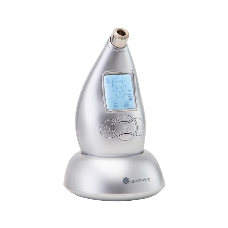 silver NEWDERMO Multifunction Diamond dermabrasion machine to clean the skin remove blackheads keratin USB charging beauty machine - Цвет: silver