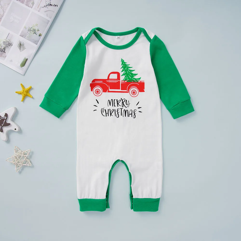 

В 2020 году Новый рождественский комбинезон для мальчиков с мультяшным принтом детский цельный модный и удобный комбинезон для малышей