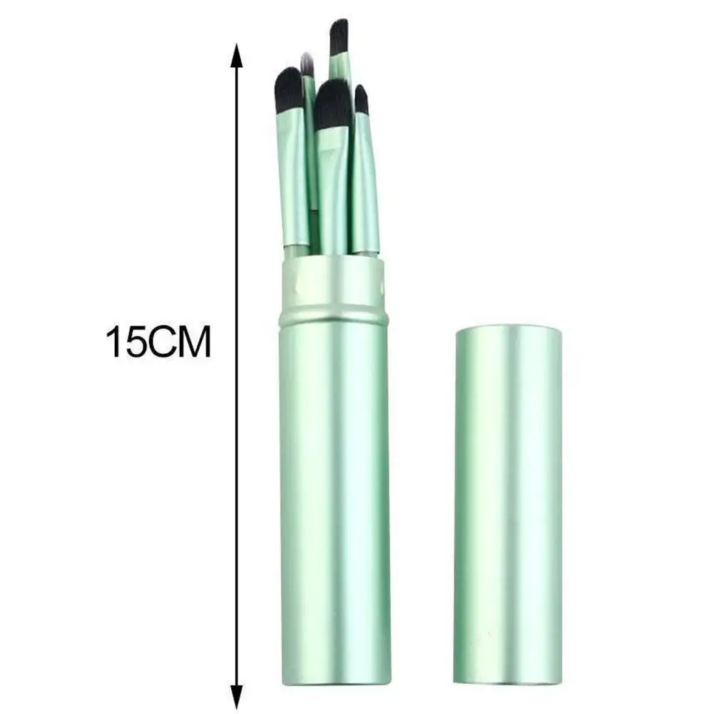 

5Pcs/Set Portable Mini Eye Makeup Brushes Smudge Eyeshadow Professional Lip Brush Hot Eyebrow Eyeliner Powder Brush Brush T G1A2