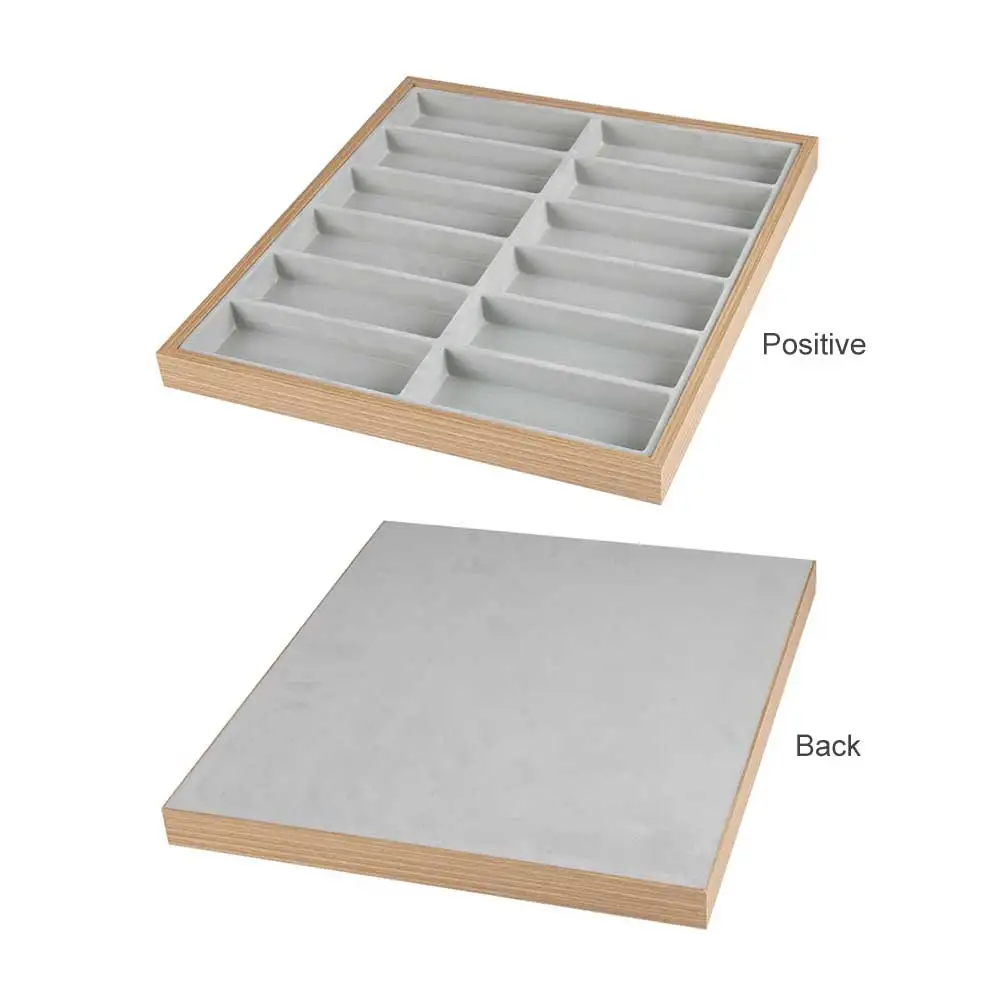 Дешево Деревянная вешалка для хранения очков, органайзер на 12 ячеек с бархатной подкладкой для хранения солнцезащитных очков Pаспродажа Деревянная вешалка для хранения очков, органайзер на 12 ячеек с бархатной подкладкой для хранения солнцезащитных очков