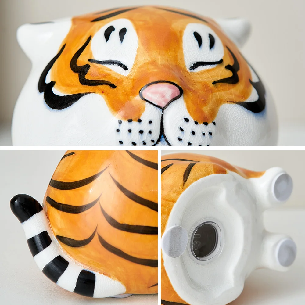Креативная керамическая копилка с изображением тигра для хранения Современное