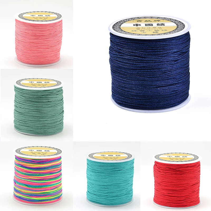 0 8 мм 100 м/рулон нейлоновый шнур для плетеных ожерелий браслетов рукоделия