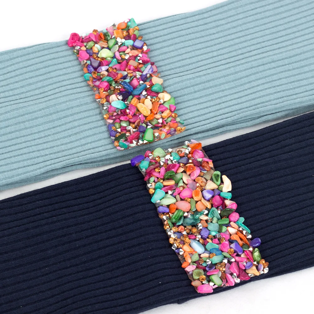 Женский резиновый головной убор в стиле бохо Женская эластичная плоская повязка